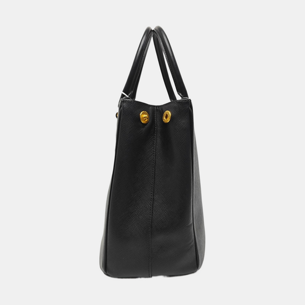 Galleria Medium Saffiano Calfskin Black