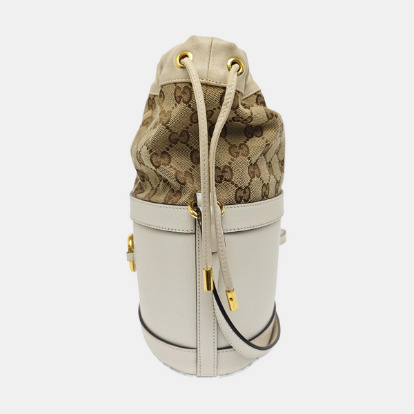 Horsebit 1955 Small Monogram Calfskin White