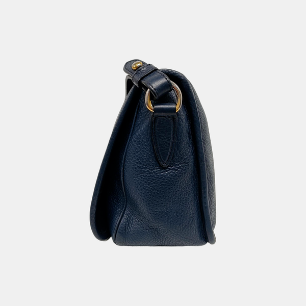 Calfskin Shoulder Bag Blue
