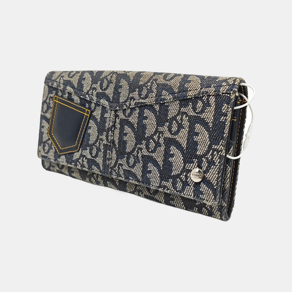 Oblique Canvas Wallet Blue