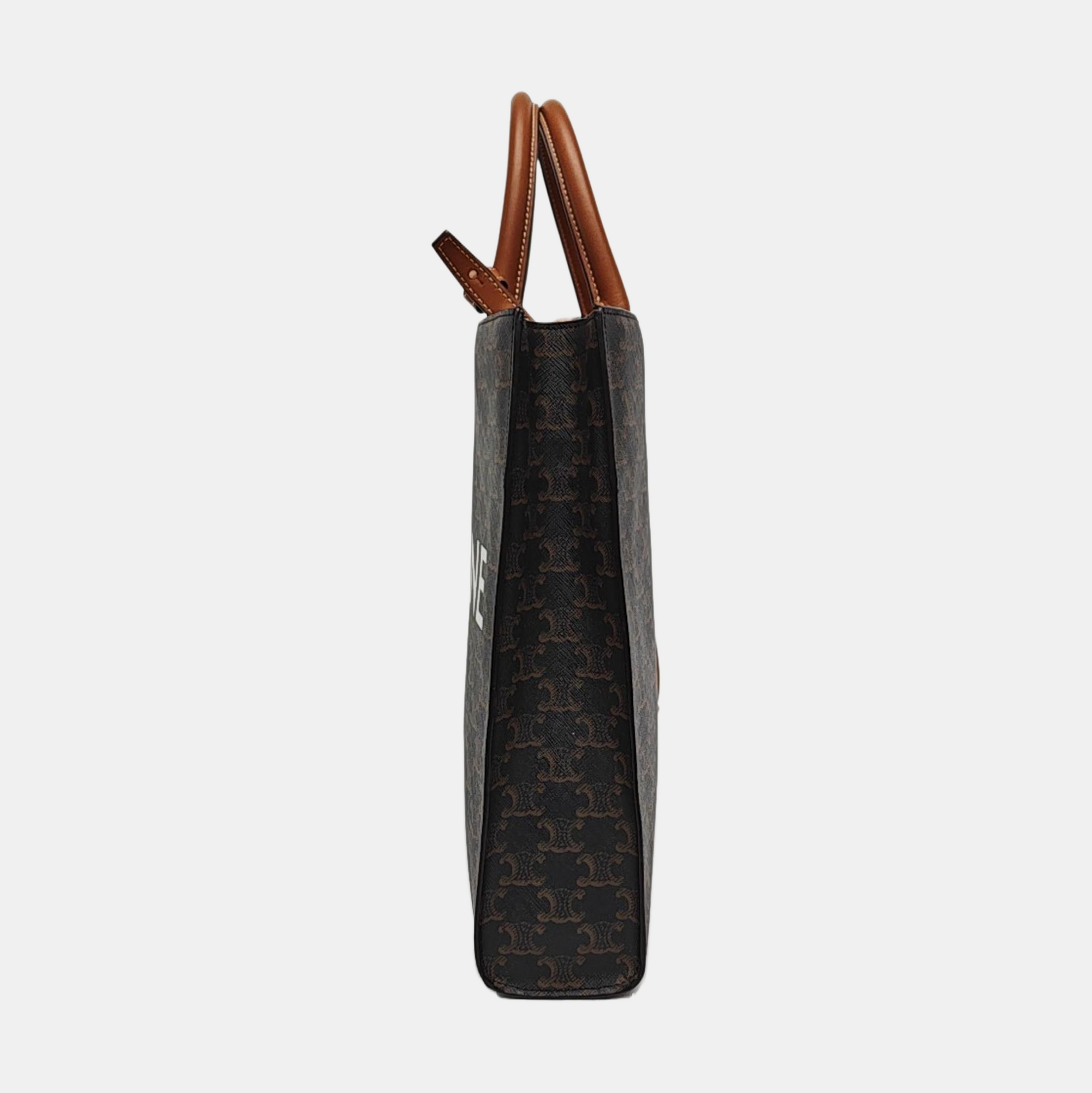 CABAS CELINE Small Coated Canvas Brown