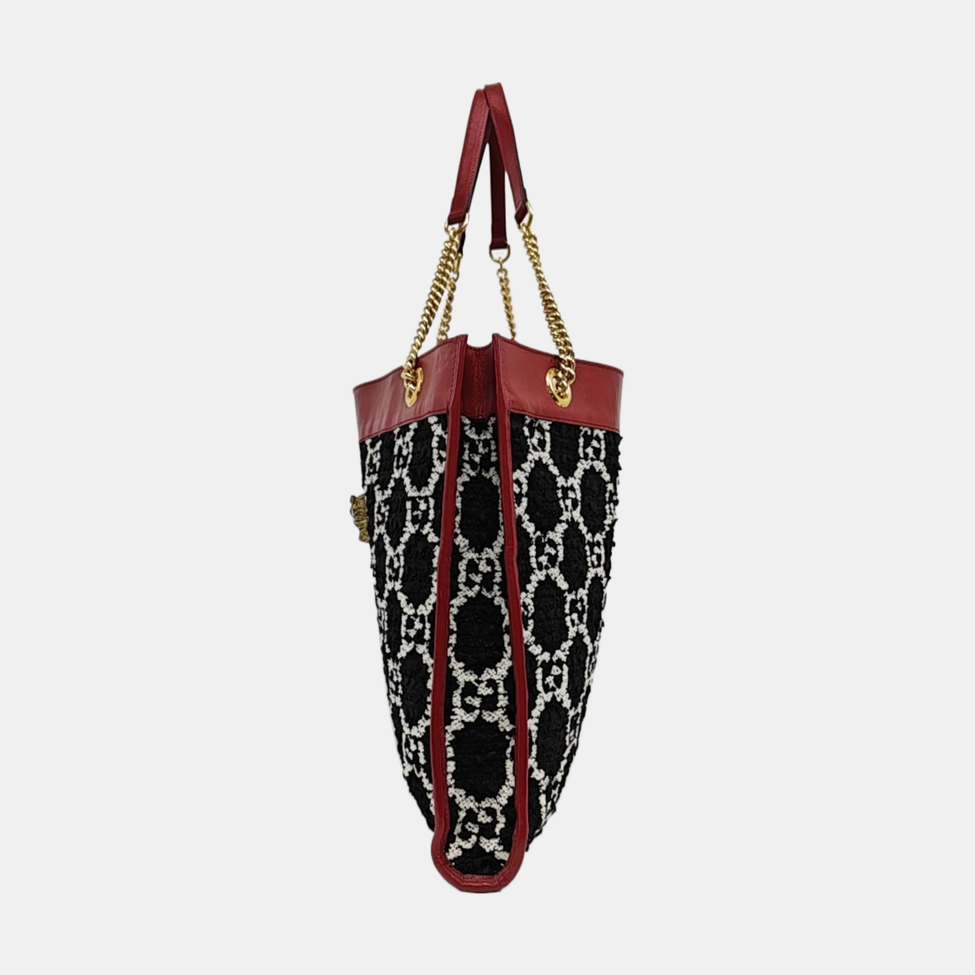 Rajah Large Monogram Wool Black