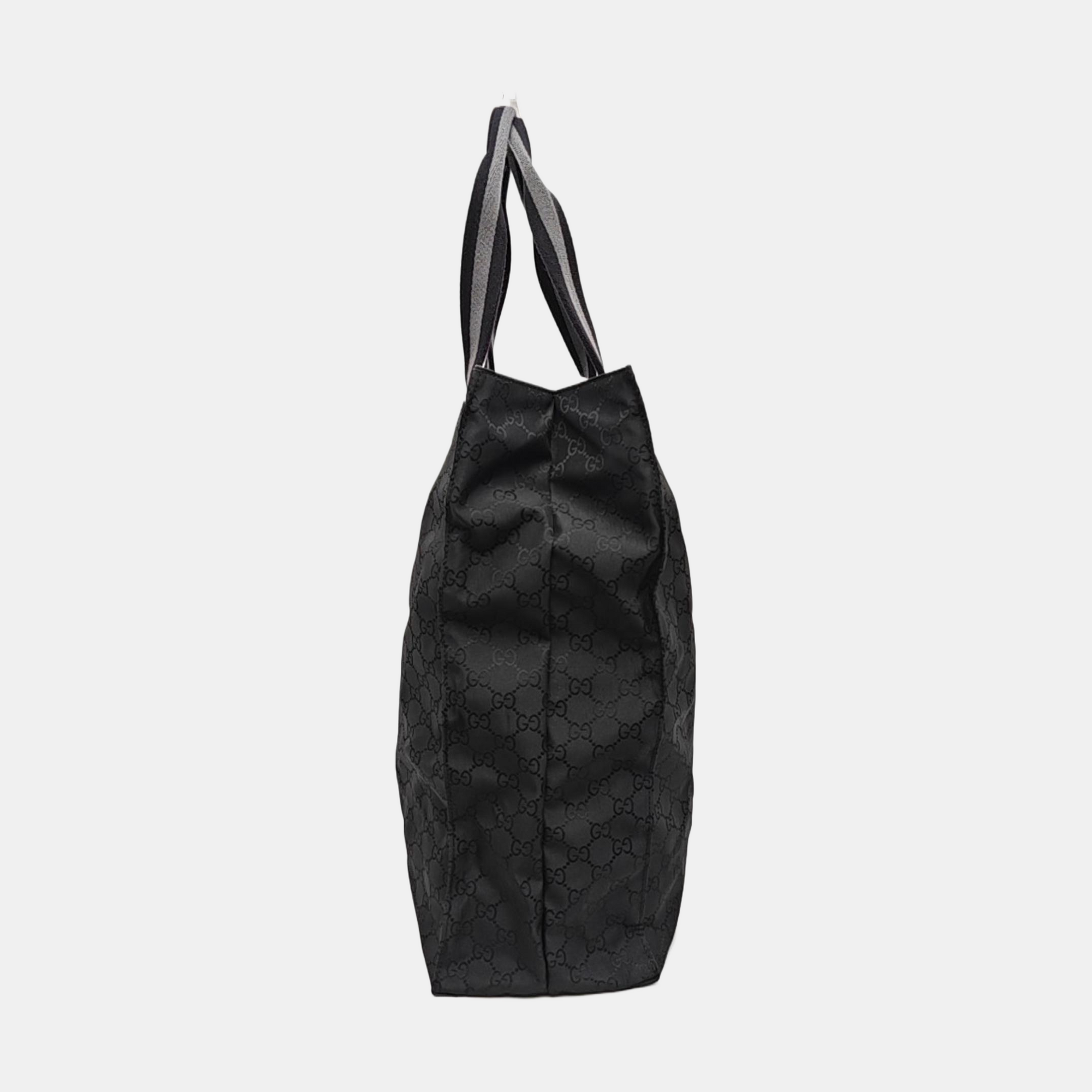 Monogram Nylon Tote Bag Black