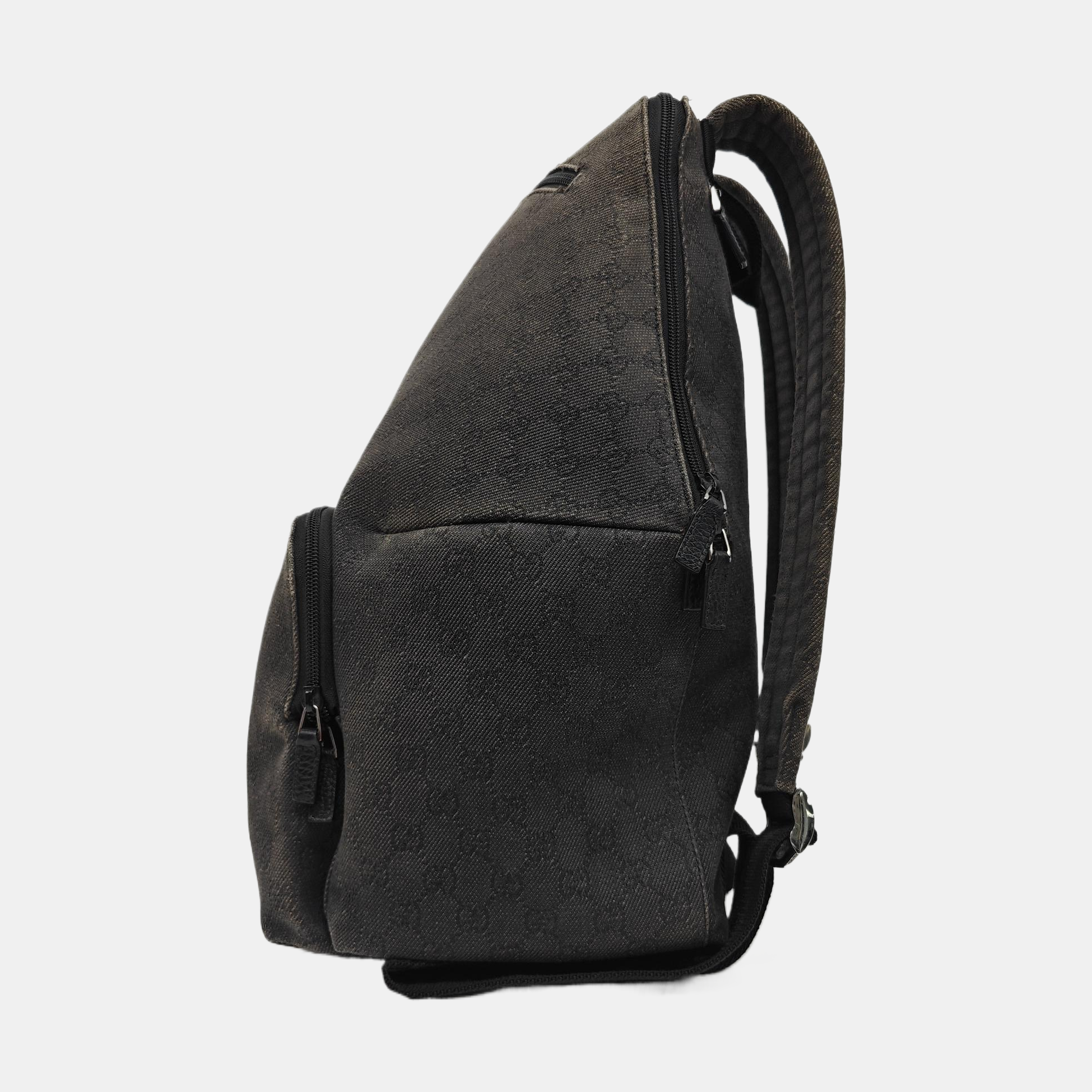 Monogram Fabric Backpack Gray