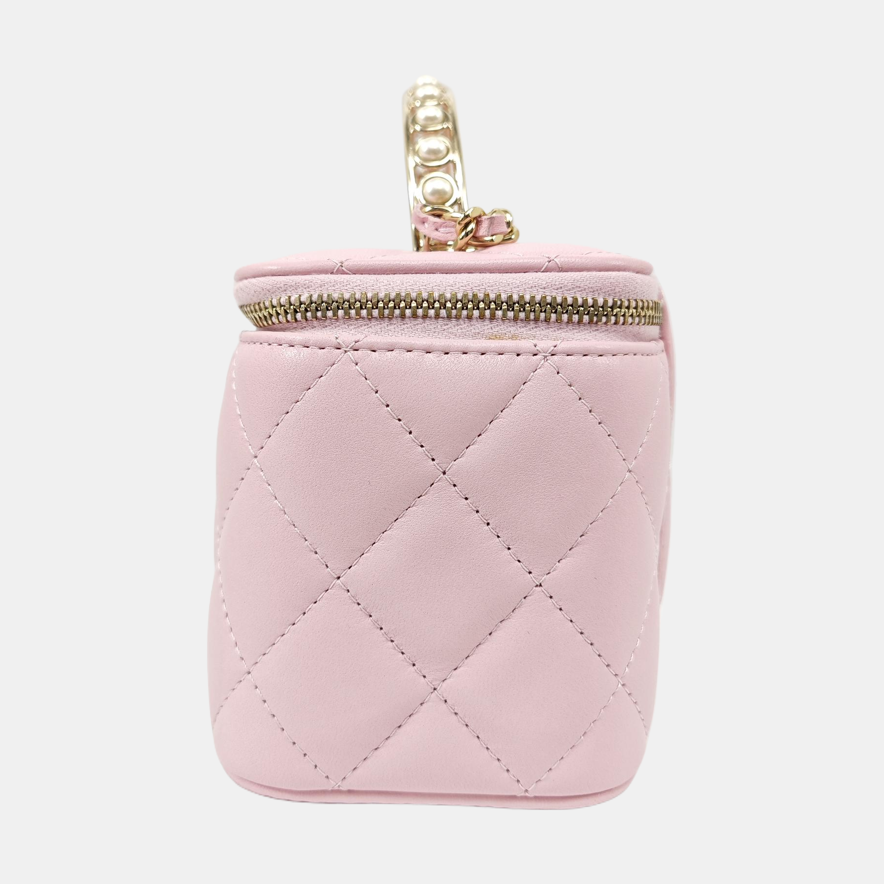 VANITY CASE Quilted Lambskin Pink