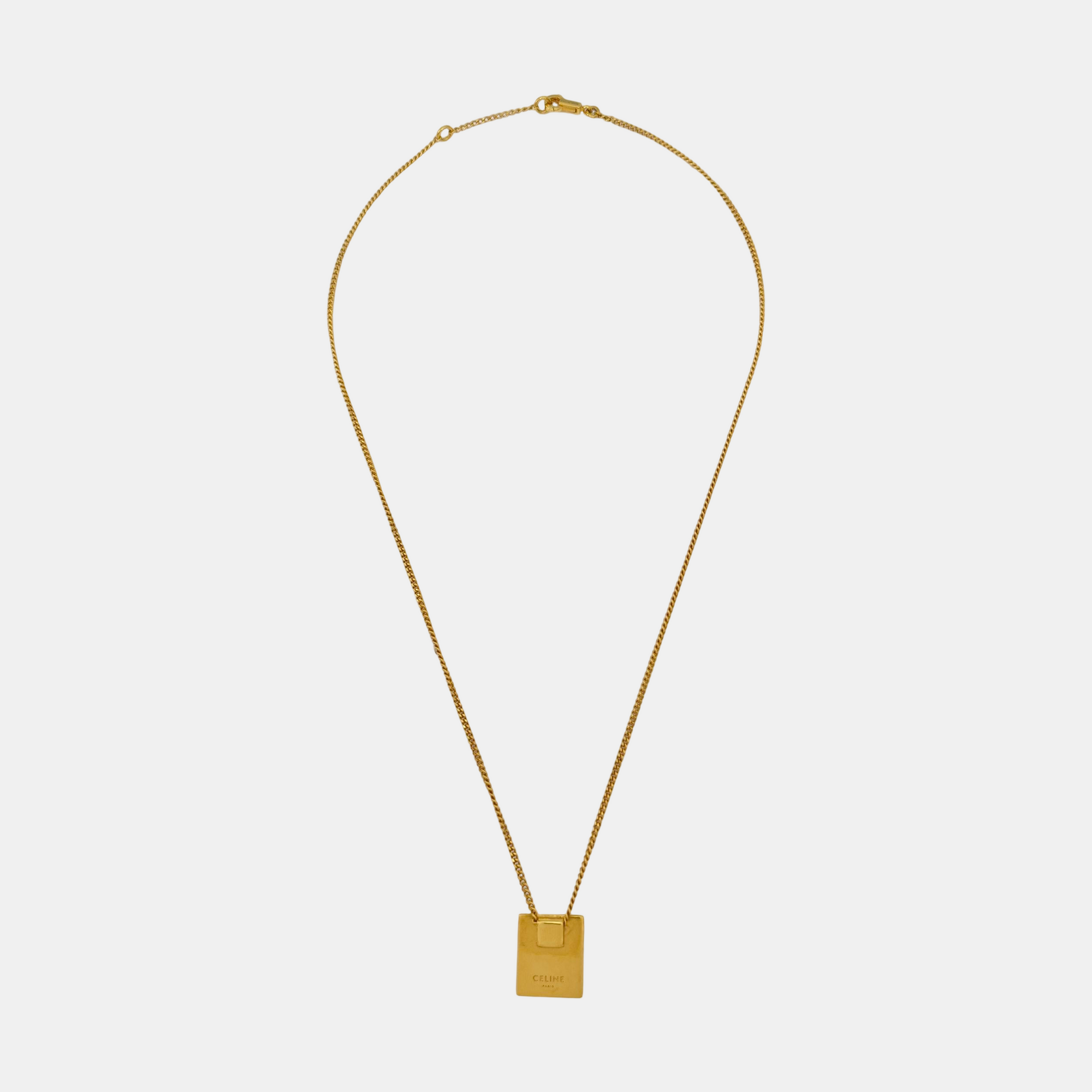 ALPHABET Brass Gold Necklace