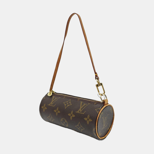PAPILLON Mini Monogram Coated Canvas Brown