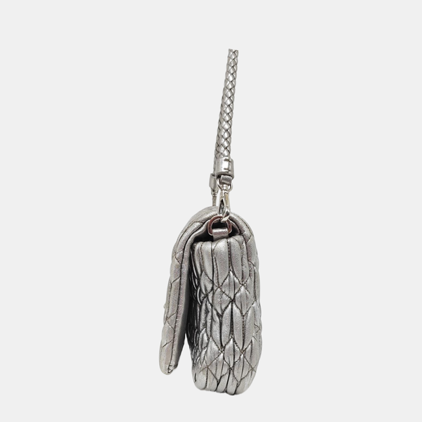Crystal Quilted Lambskin Silver