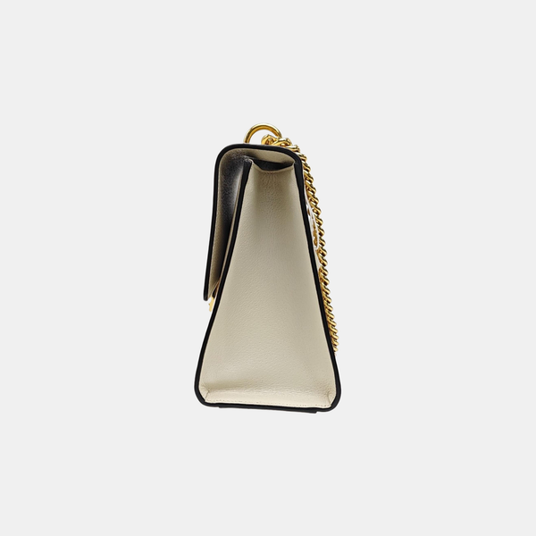 Padlock Small Monogram Coated Canvas White