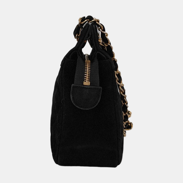Quilted Suede Black