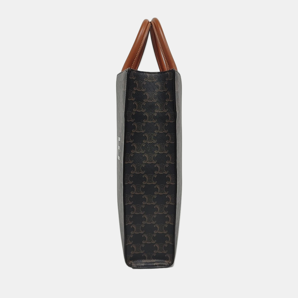 CABAS CELINE Small Coated Canvas Brown