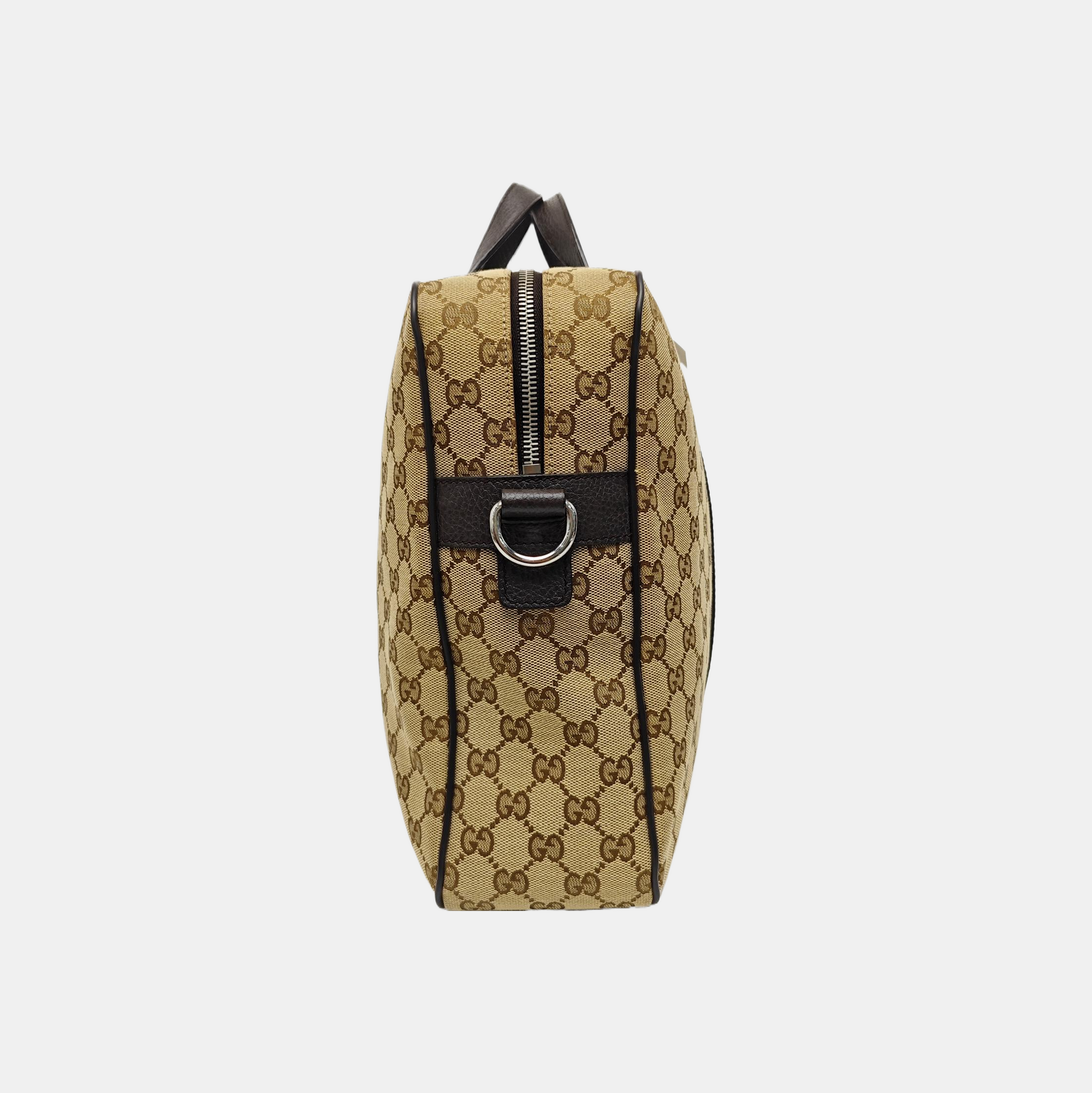Monogram Canvas Shoulder Bag Brown