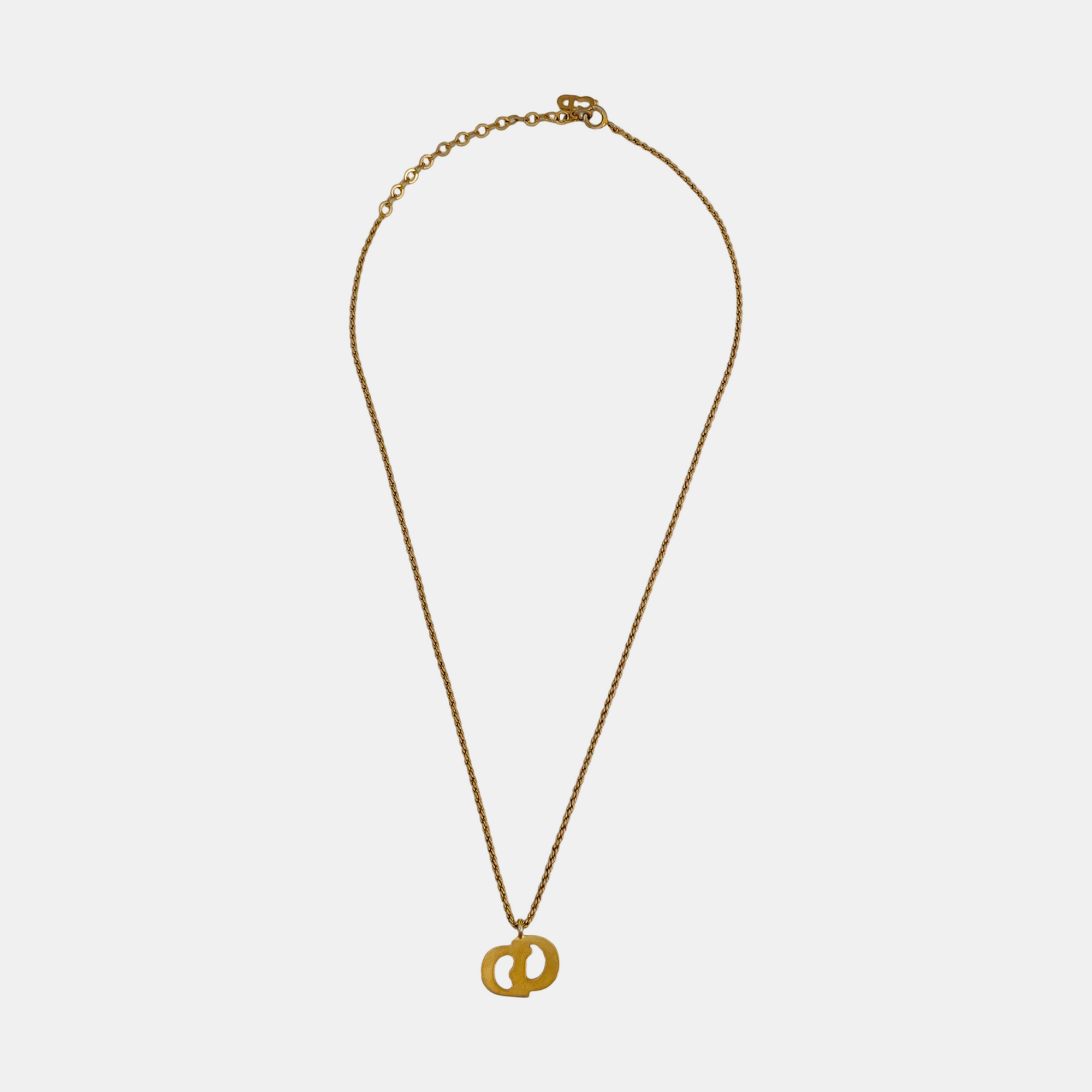 Twist Round Metal Gold Necklace