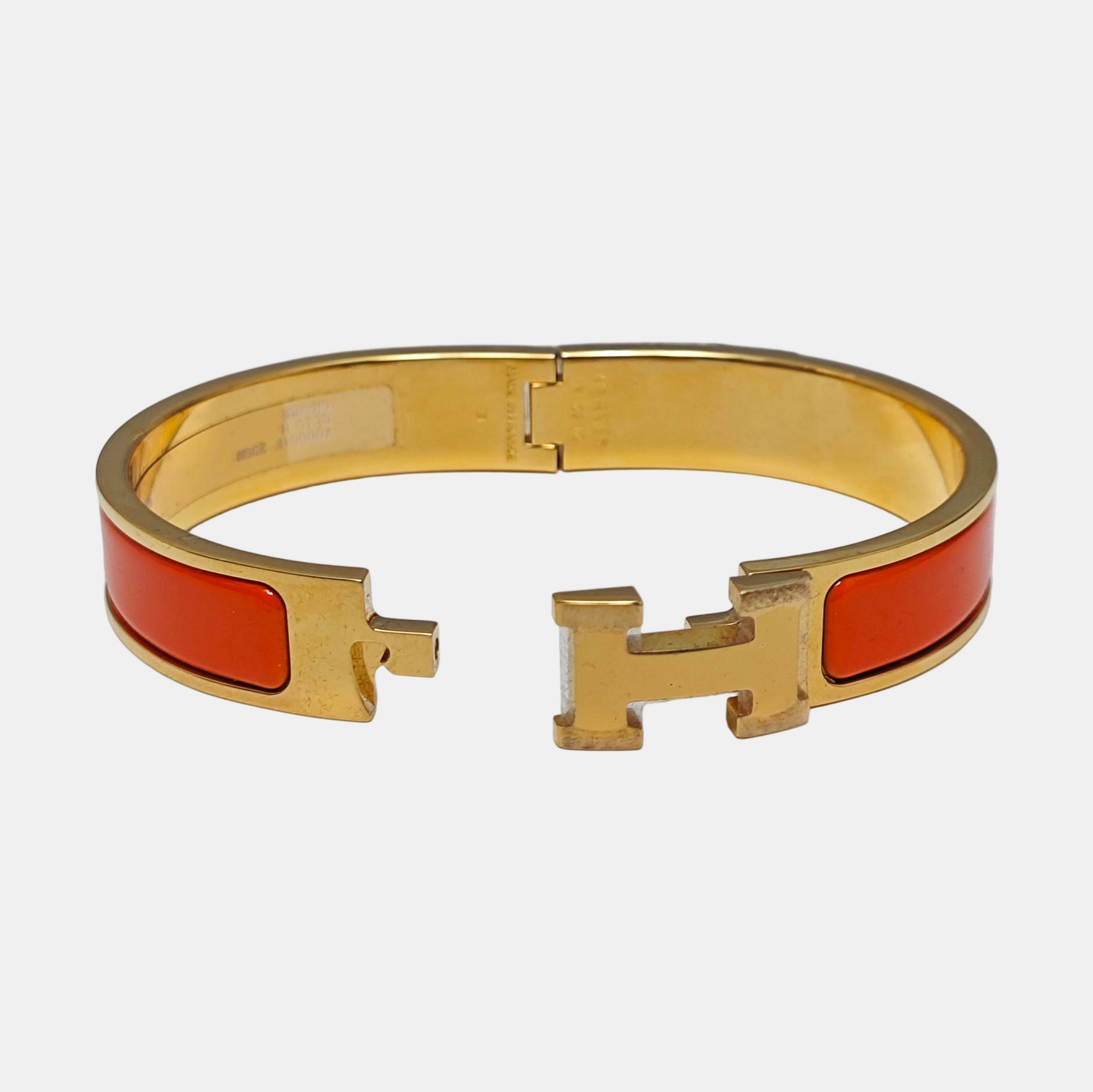 Clic H Metal Orange Bangle