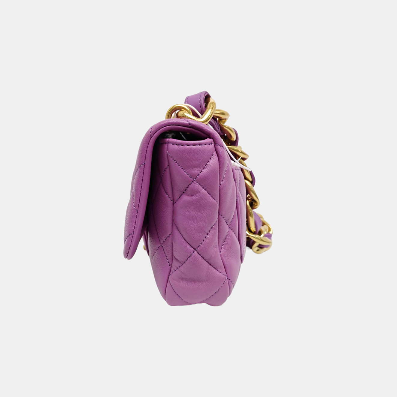 Quilted Lambskin Shoulder Bag Purple