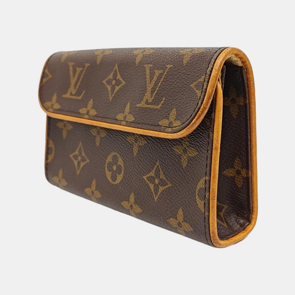 FLORENTINE Monogram Coated Canvas Brown