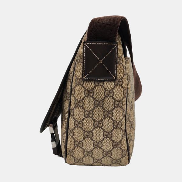 GG Messenger Monogram Coated Canvas Black