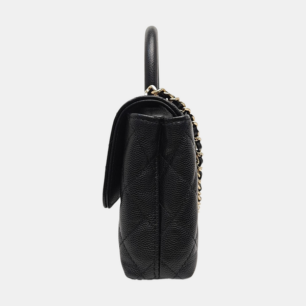 COCO HANDLE Grained Calfskin Black