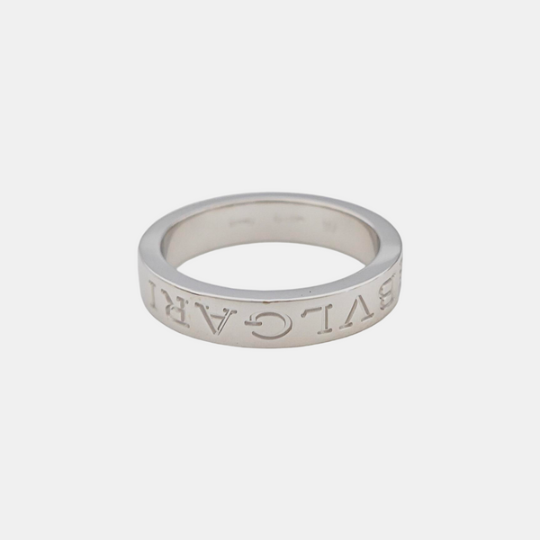 B.ZERO1 18k White Gold Silver Ring EU 54