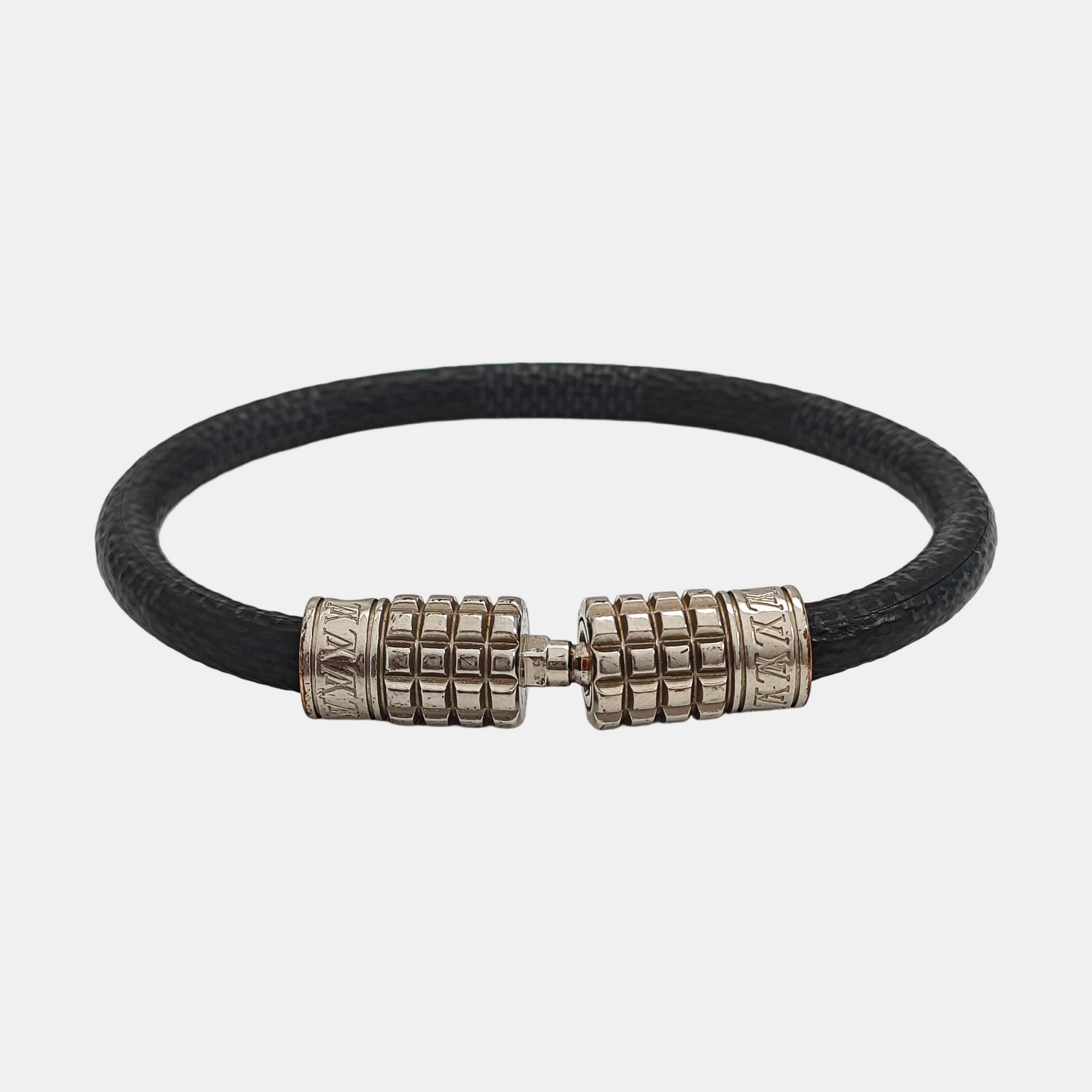 Coated Canvas Black Bangle