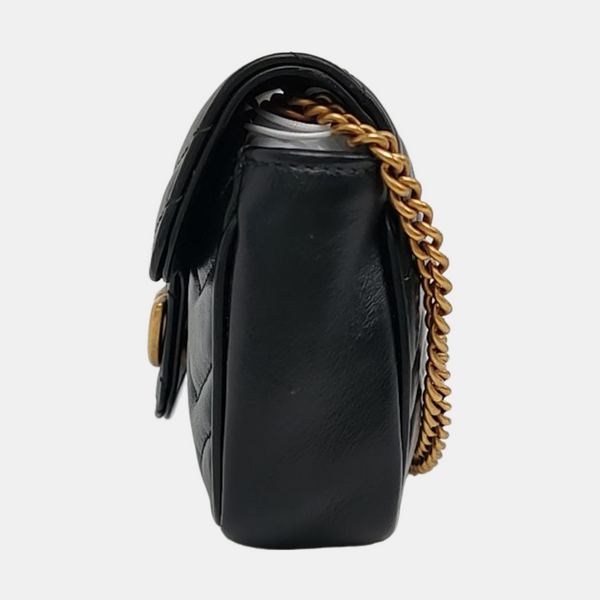 GG Marmont Mini Quilted Calfskin Black