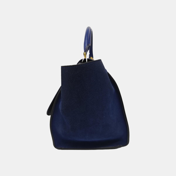 TRAPEZE Medium Calfskin Blue