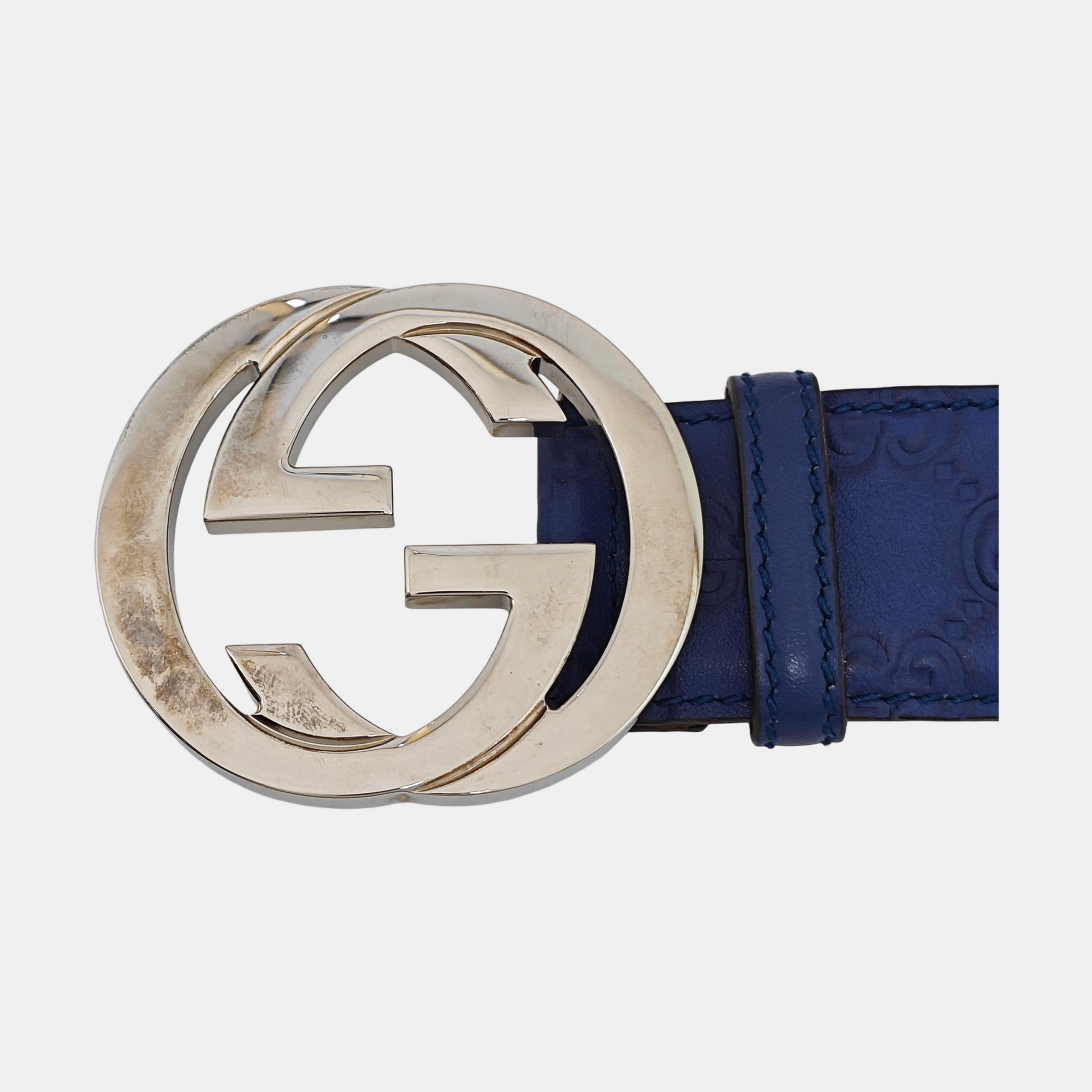 Leather Belt Blue