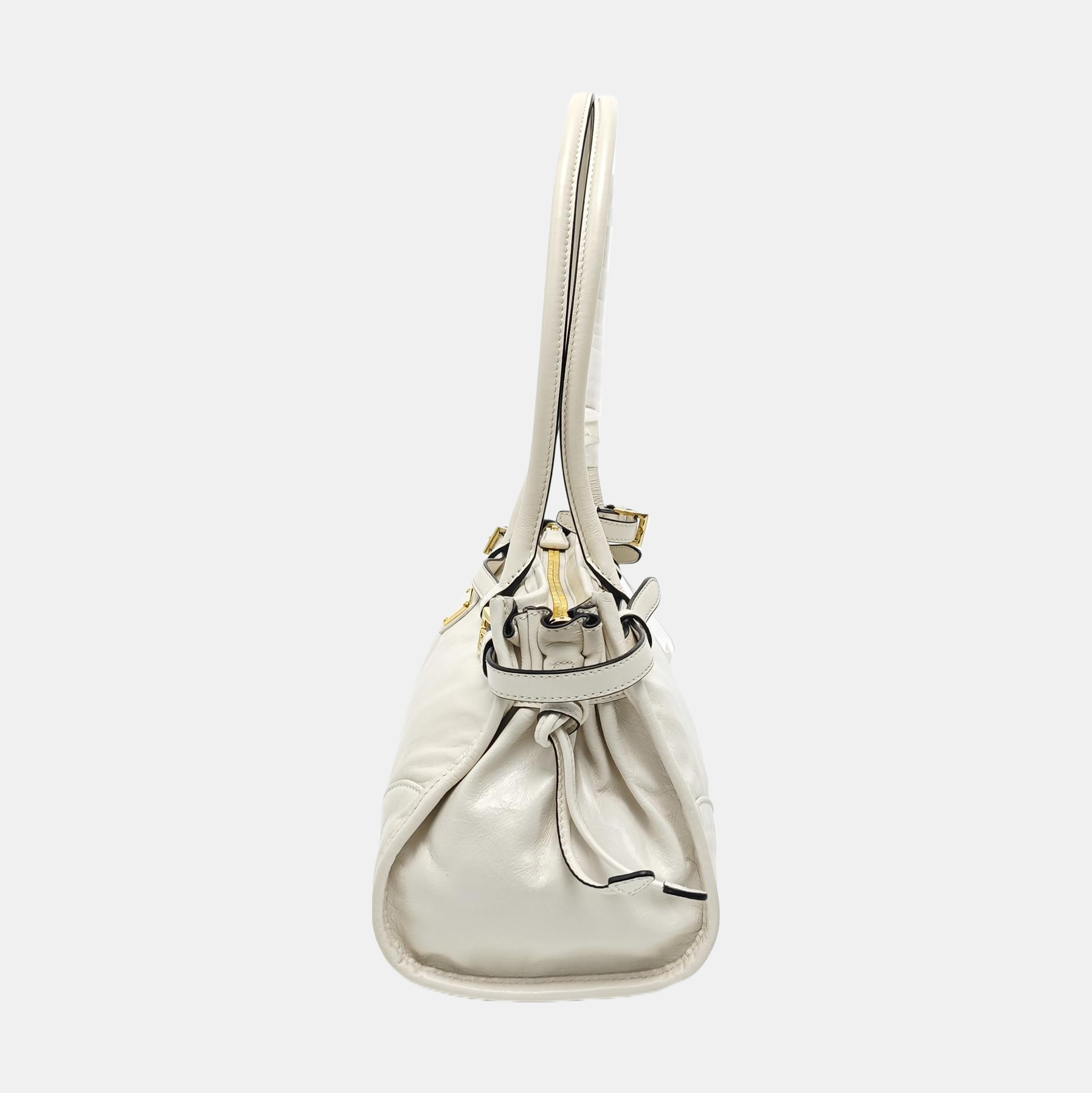 Bonnie Medium Quilted Calfskin White