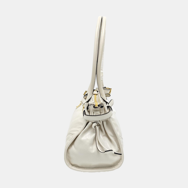Bonnie Medium Quilted Calfskin White