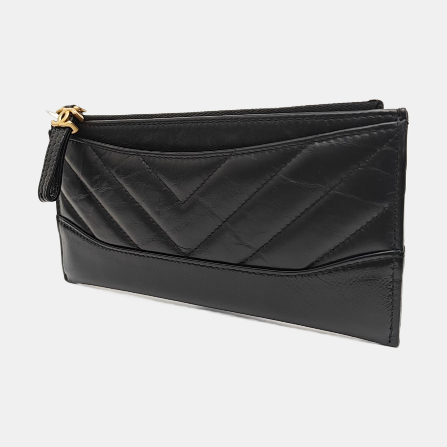 GABRIELLE Mini Quilted Calfskin Black