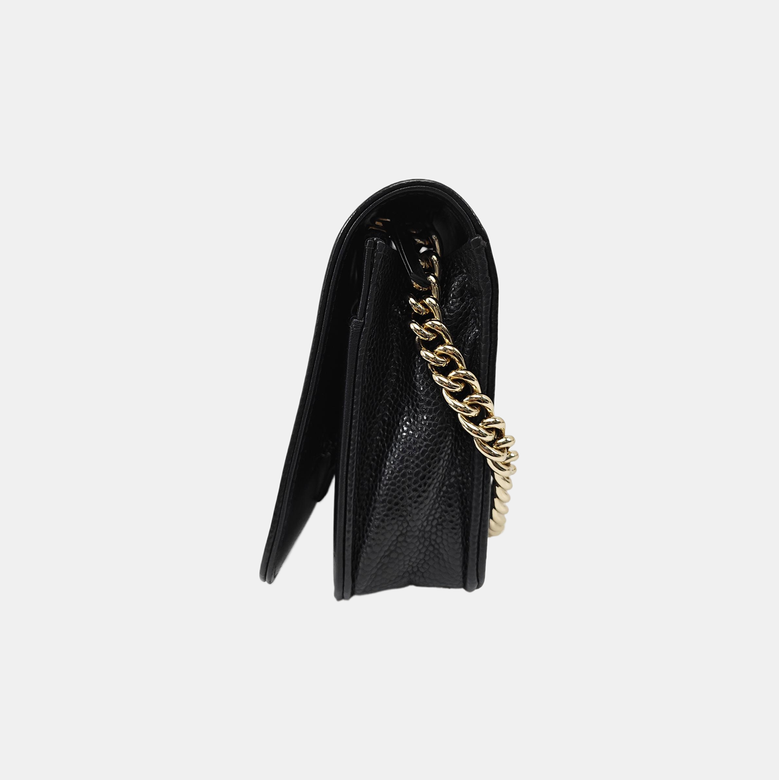 BOY CHANEL Mini Quilted Grained Calfskin Black