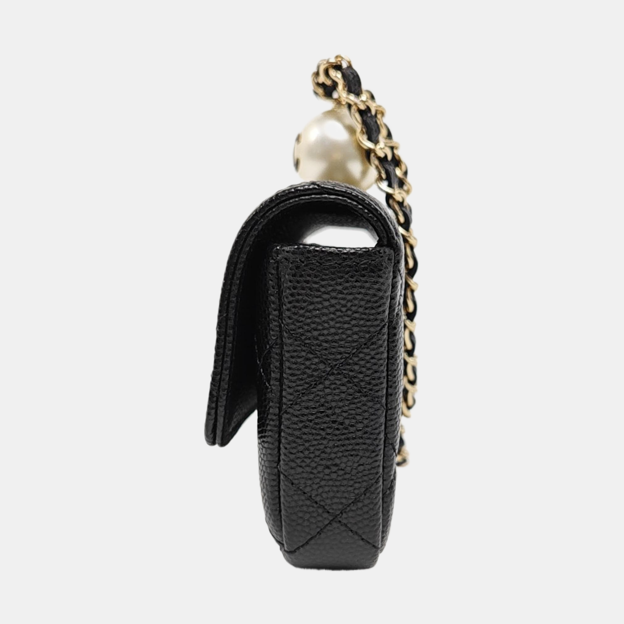 Quilted Grained Calfskin Black