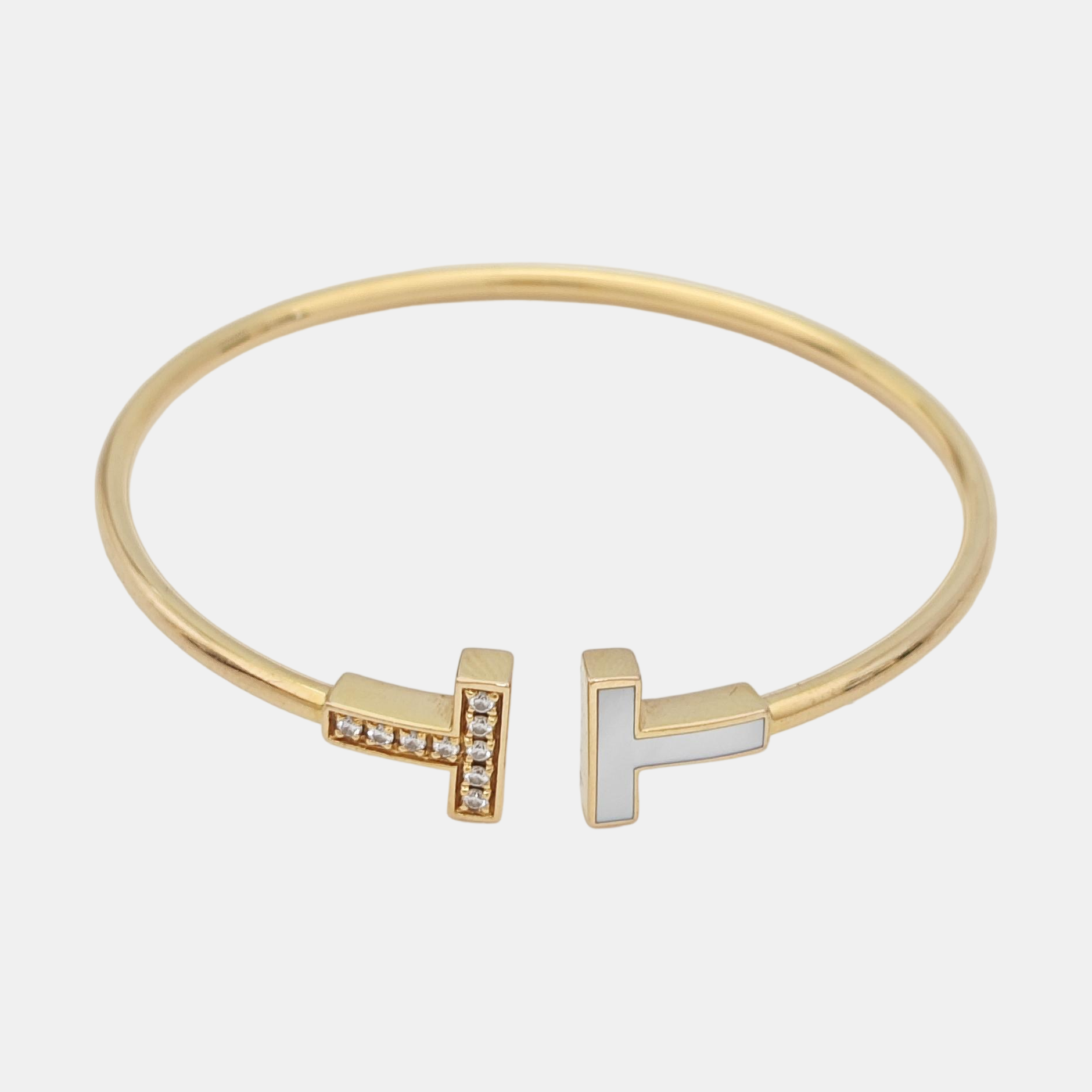 Tiffany T 18k Rose Gold Bangle