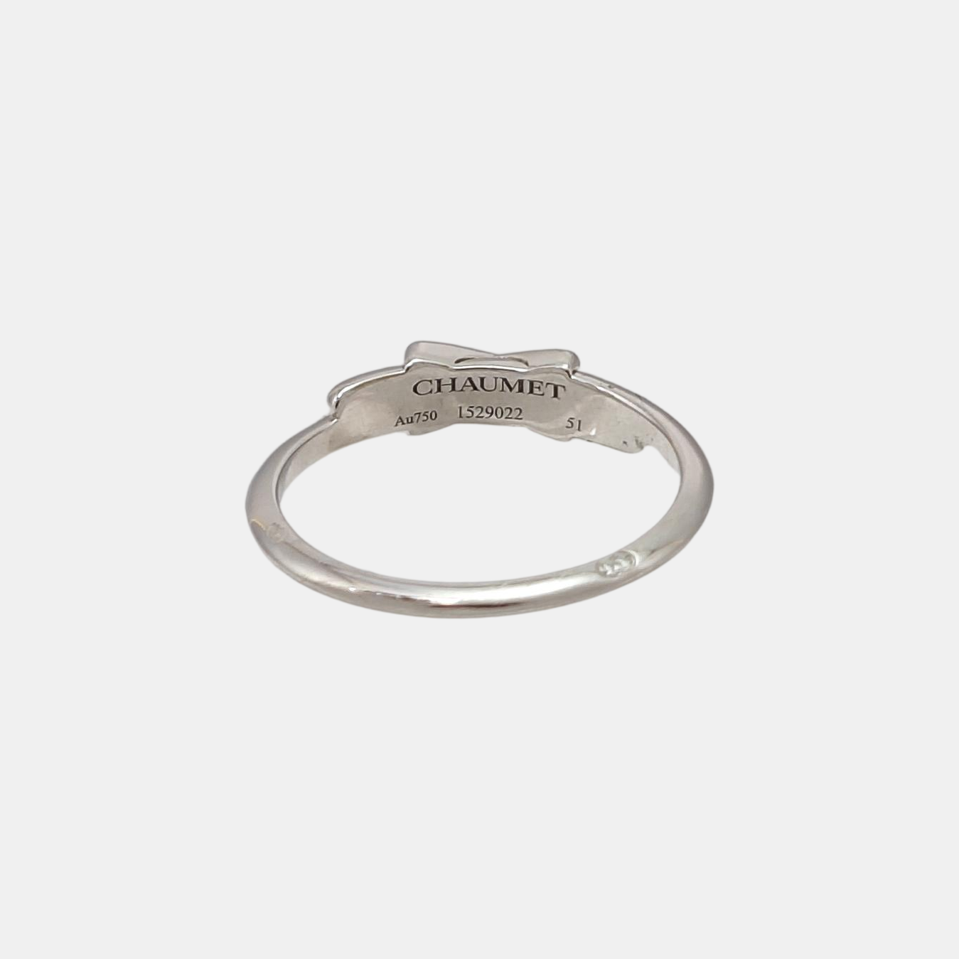 Jeux De Liens 18k White Gold Silver Ring EU 51