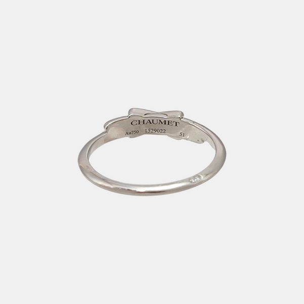 Jeux De Liens 18k White Gold Silver Ring EU 51