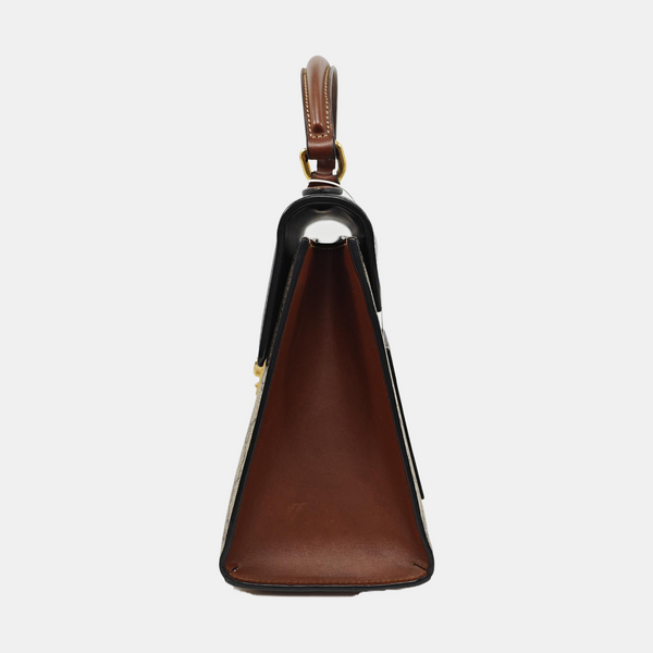 Padlock Small Monogram Coated Canvas Beige