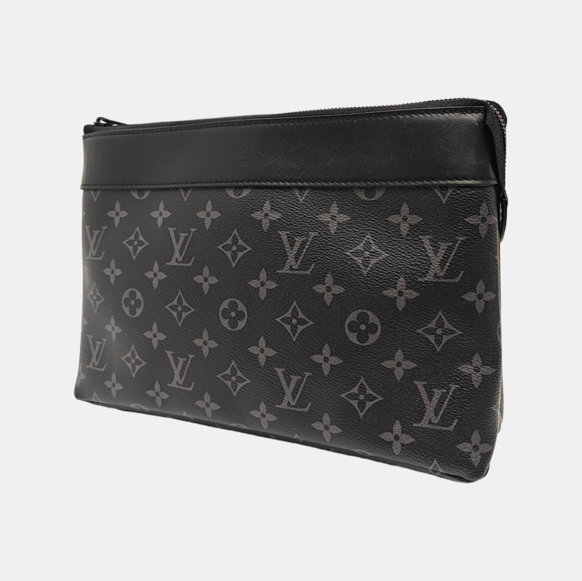 Pochette Voyag Monogram Coated Canvas Black