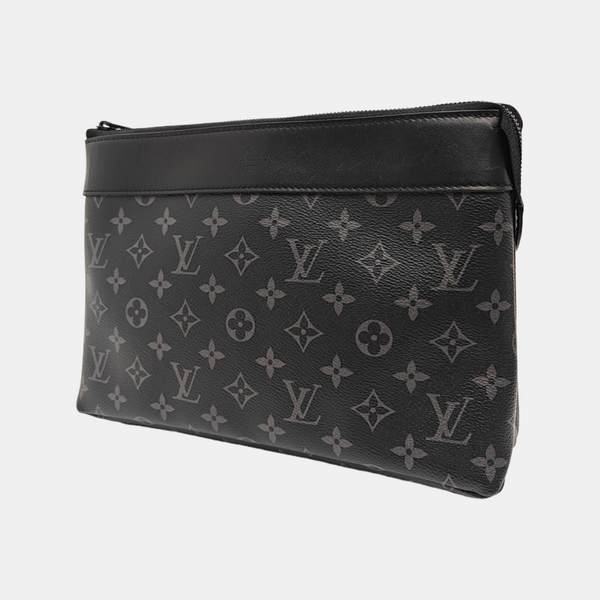 Pochette Voyag Monogram Coated Canvas Black