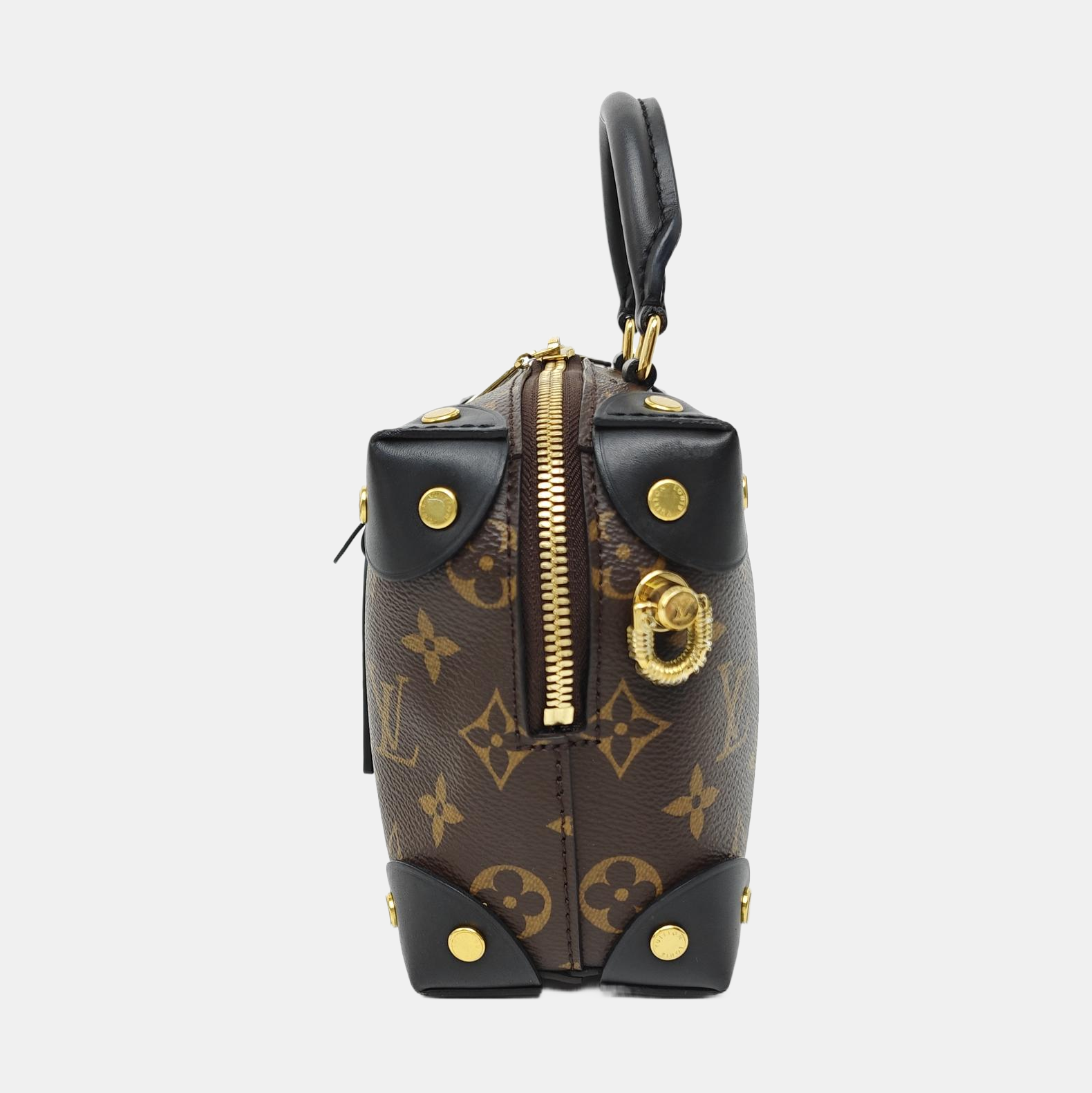PETITE MALLE Monogram Coated Canvas Brown