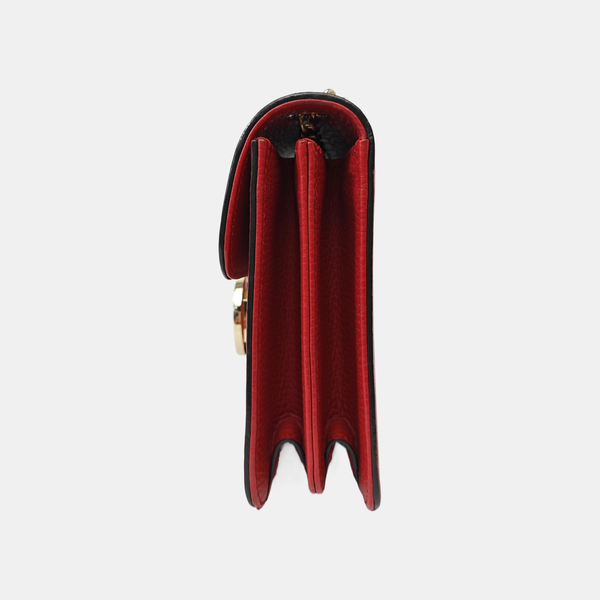 Interlocking G Small Calfskin Red