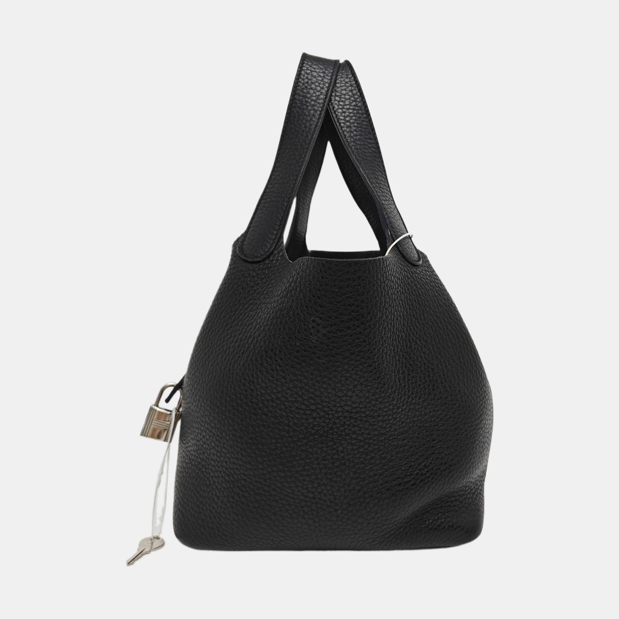 Authenticated pre-owned  Picotin Lock 18 Clemence Black - Bucket Bag at Looply