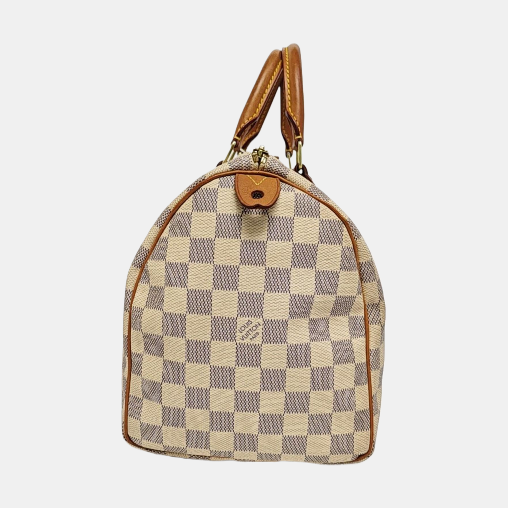 SPEEDY 30 Damier Azur Coated Canvas White