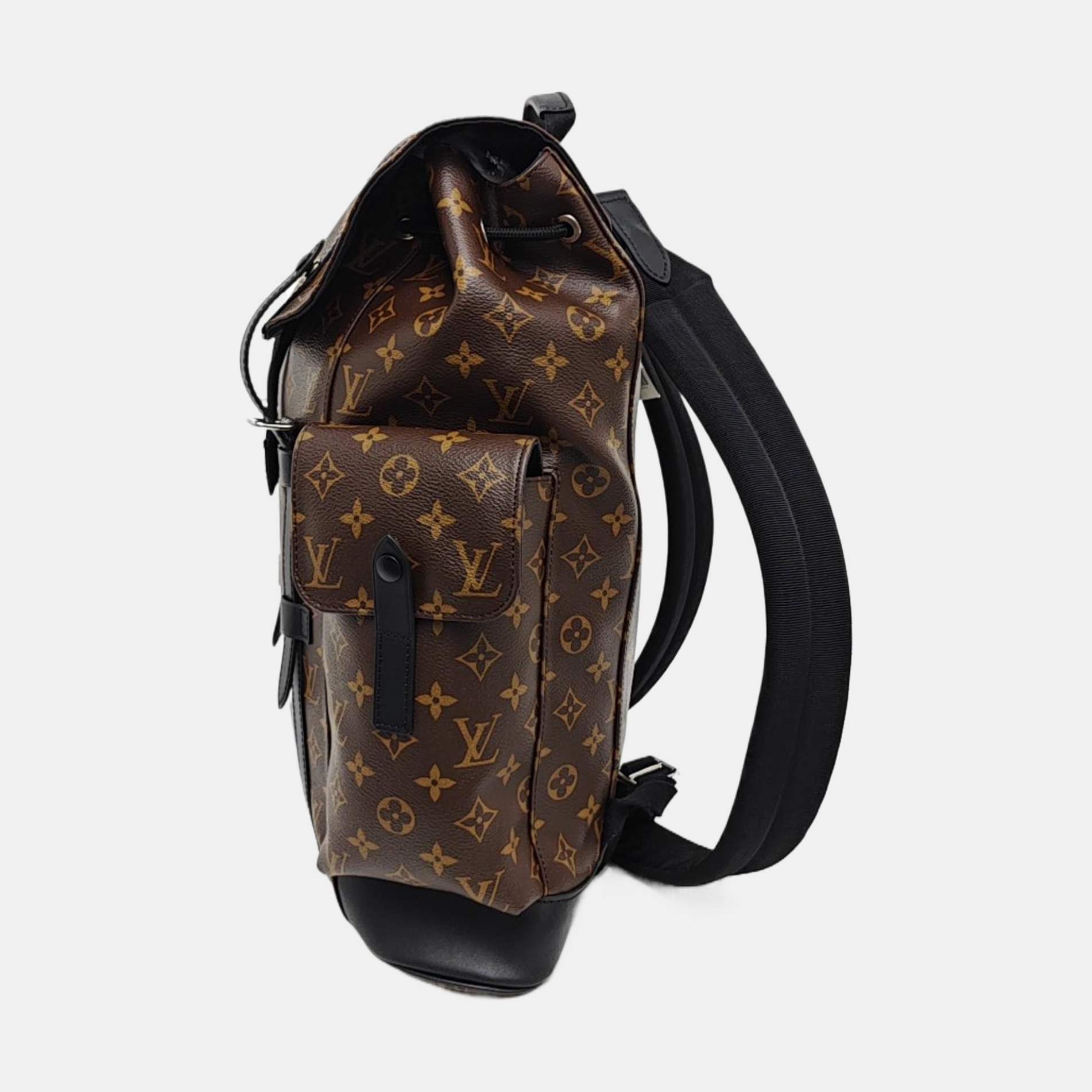 CHRISTOPHER PM Monogram Coated Canvas Brown