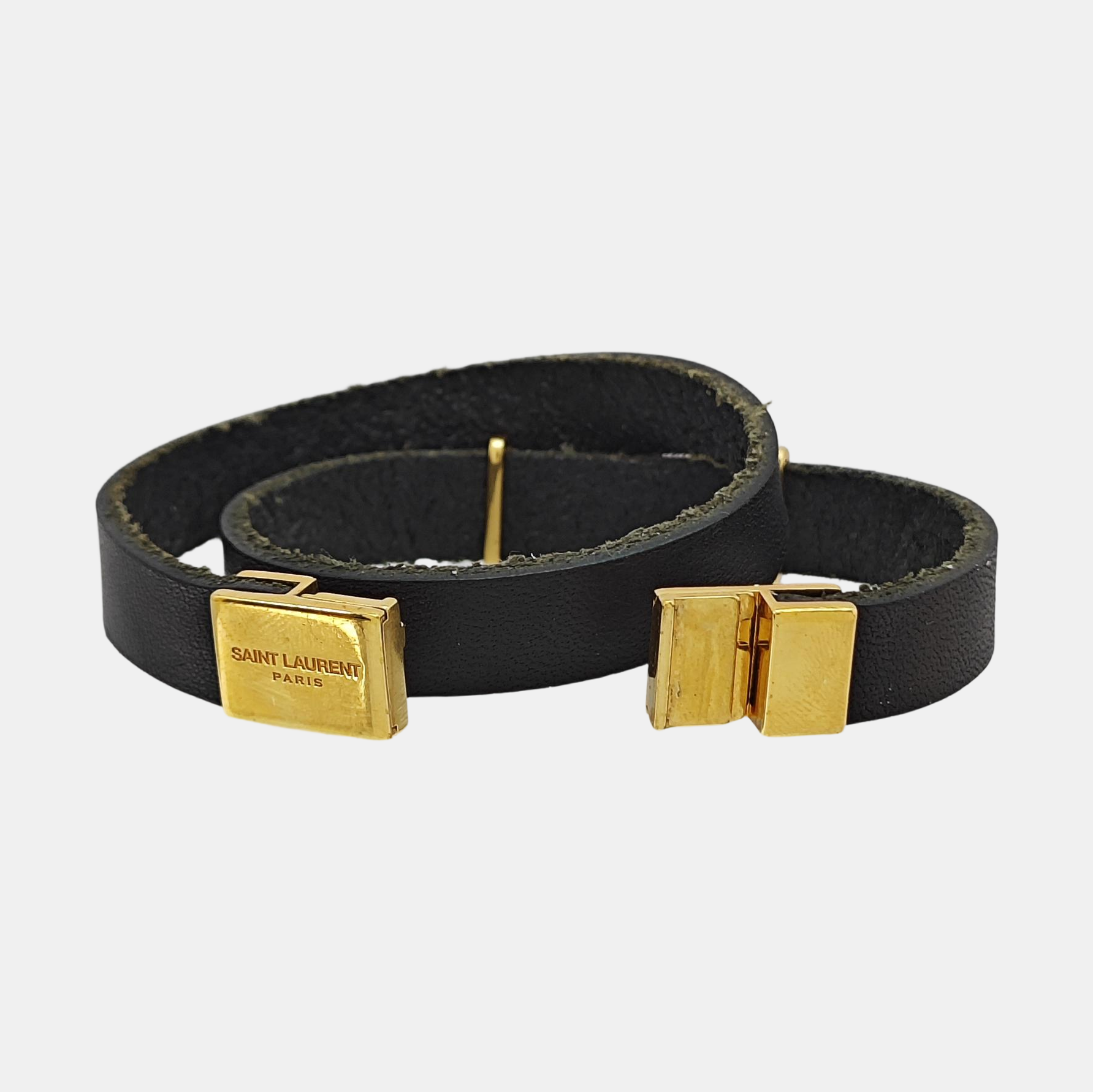 Leather Black Bangle