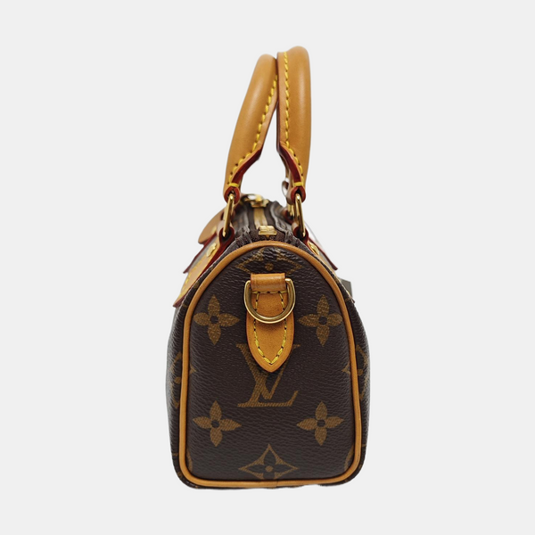 SPEEDY Nano Monogram Coated Canvas Brown