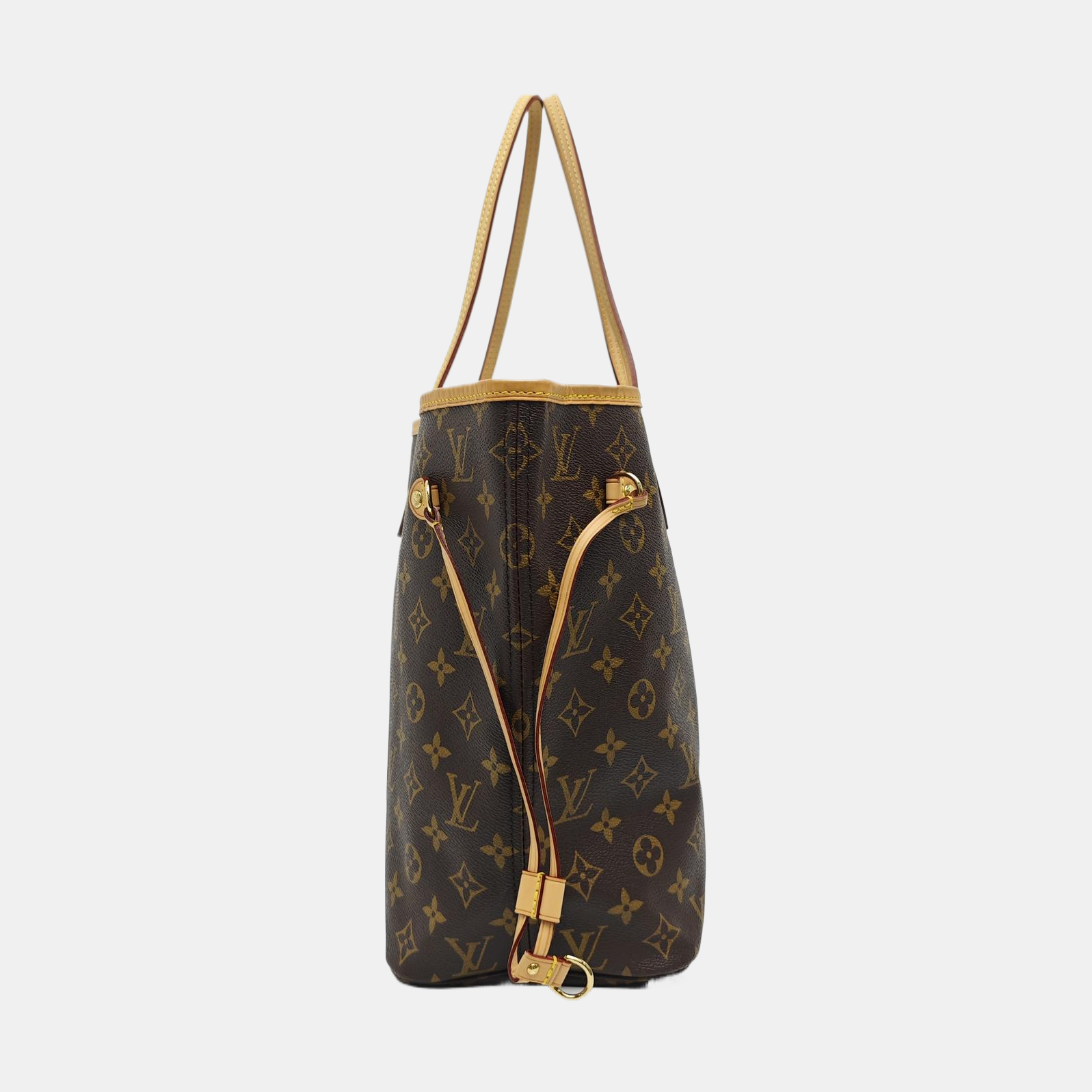 NEVERFULL MM Monogram Coated Canvas Brown