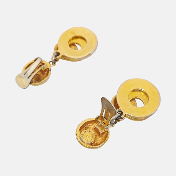 Metal Gold Clip On Earrings