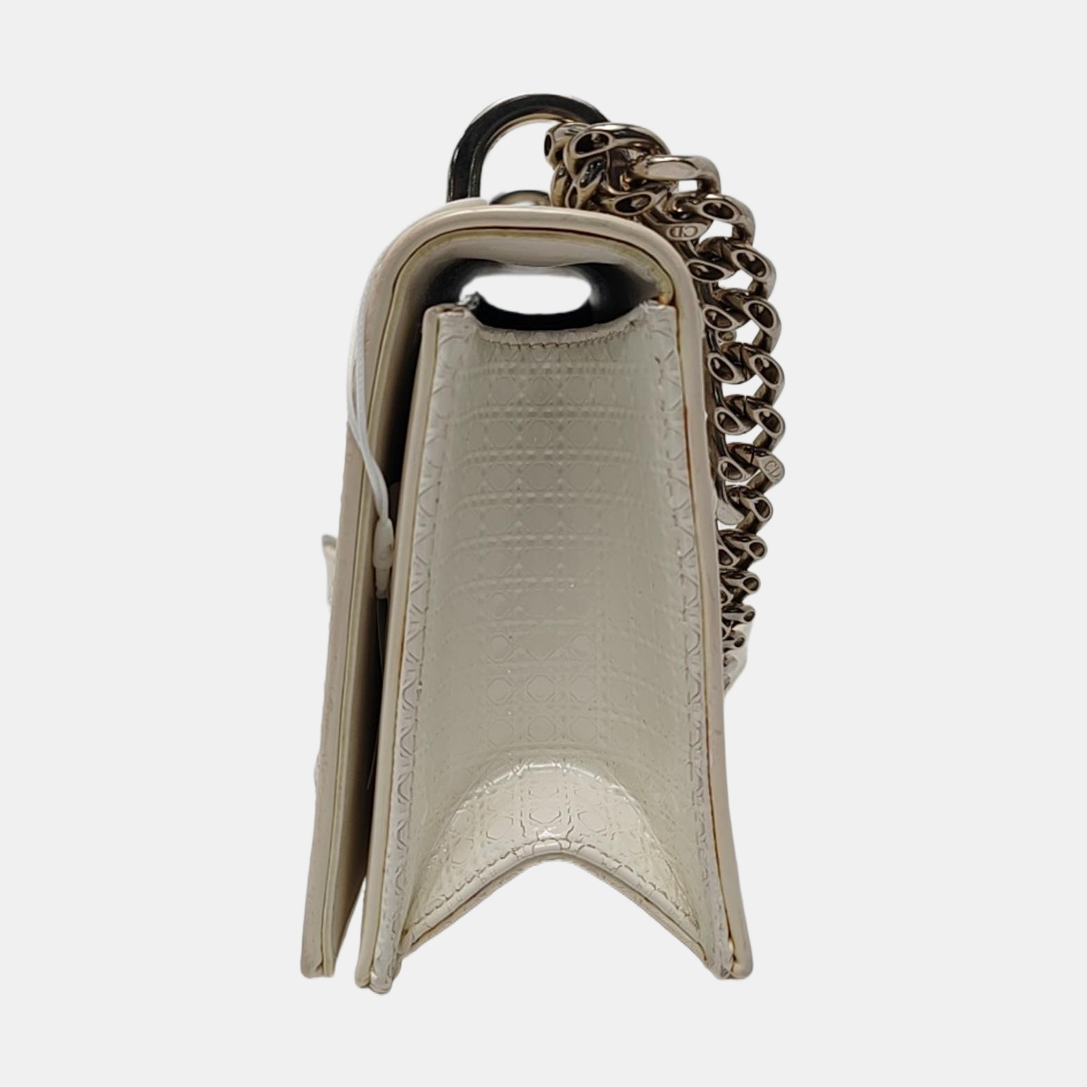 Diorama Small Cannage Calfskin White