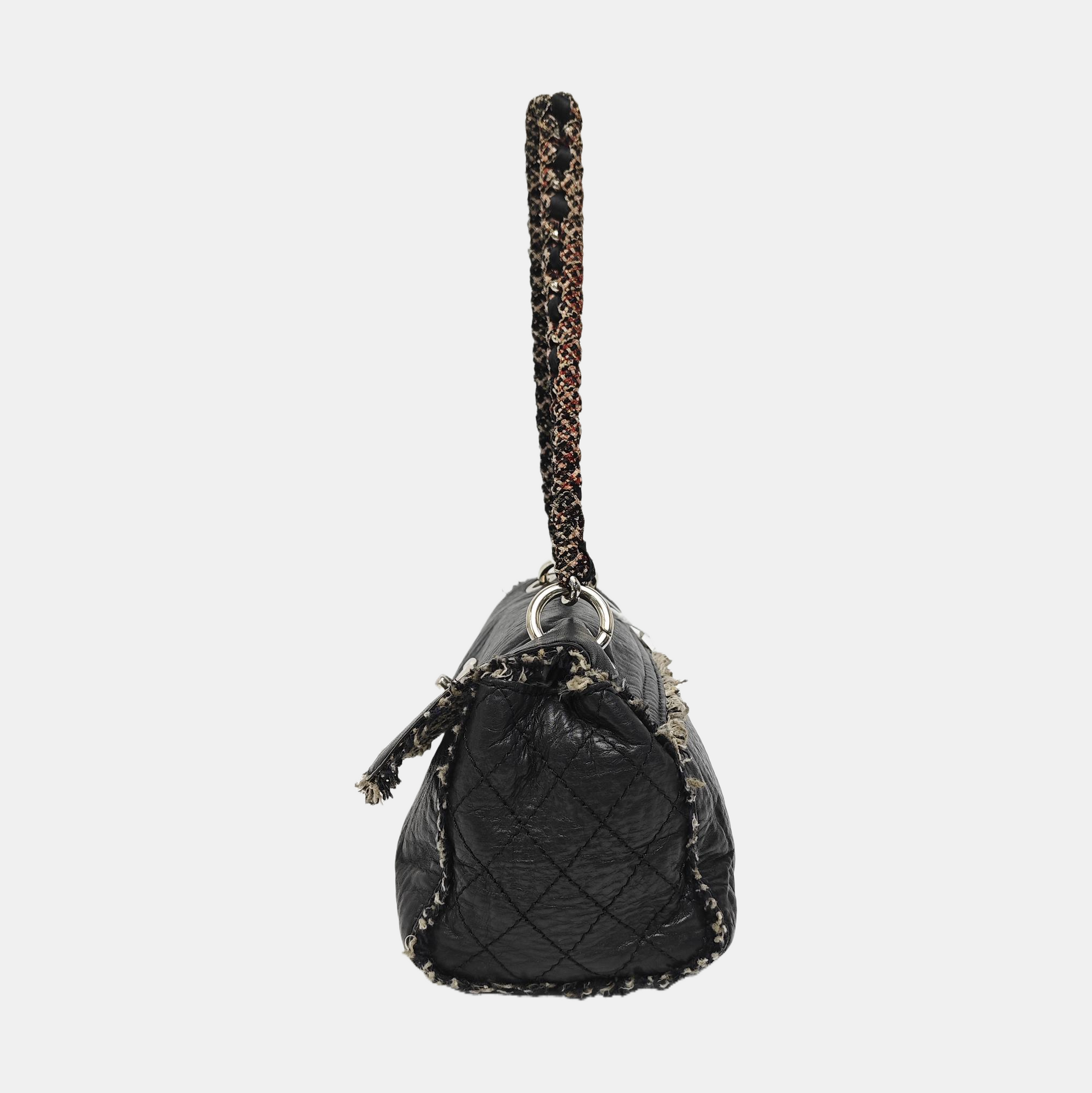Calfskin Shoulder Bag Black
