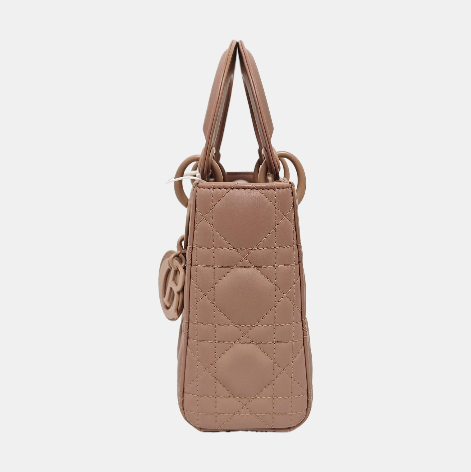 Lady Dior Mini Cannage Calfskin Beige
